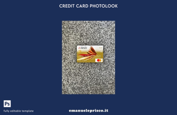 stile verificato modello frontale photolook oro mastercard banca Oman Bank Musca